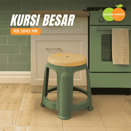 KB 3045 - Kursi Bulat Abu-Abu