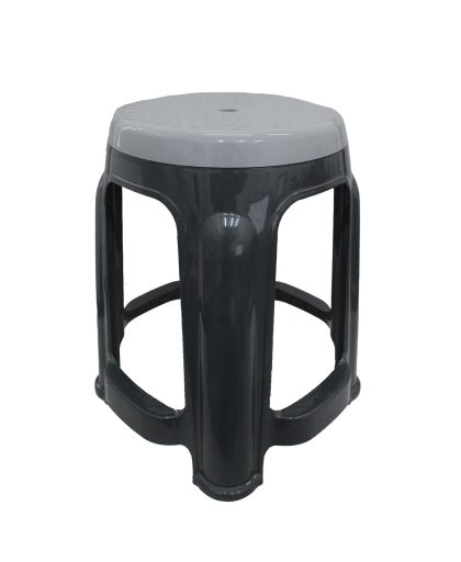 KB 3046 - Kursi Bulat Abu-Abu