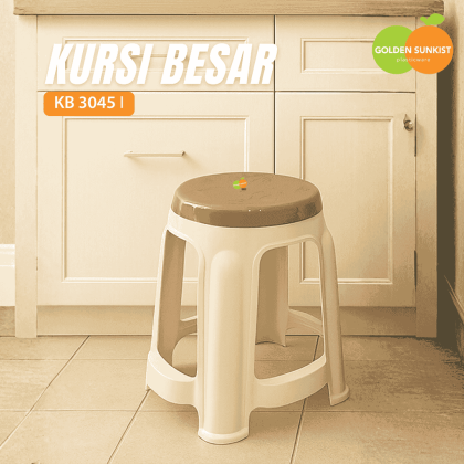 KB 3047 - Kursi Bulat Coklat