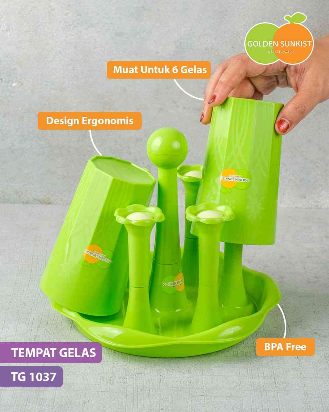 TG 61037 - Tempat Gelas 6 Pcs