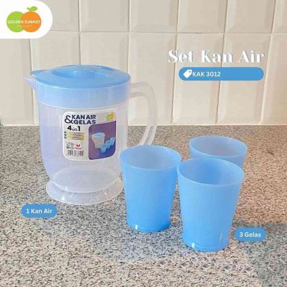 KAK 3012 BT - Kan Set 4 Pcs Blue Trans